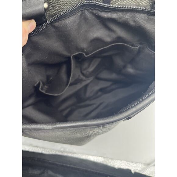 COACH F71072 Gray Black Tattersall Metropolitan Tote Messenger Briefcase Bag - Picture 14 of 14